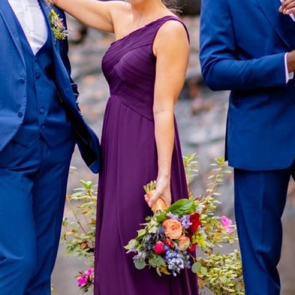Size 6 Purple One Shoulder Bridesmaid Dress - Worn Once